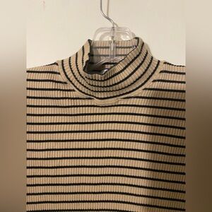 Erika & Co Striped Turtleneck Sweater